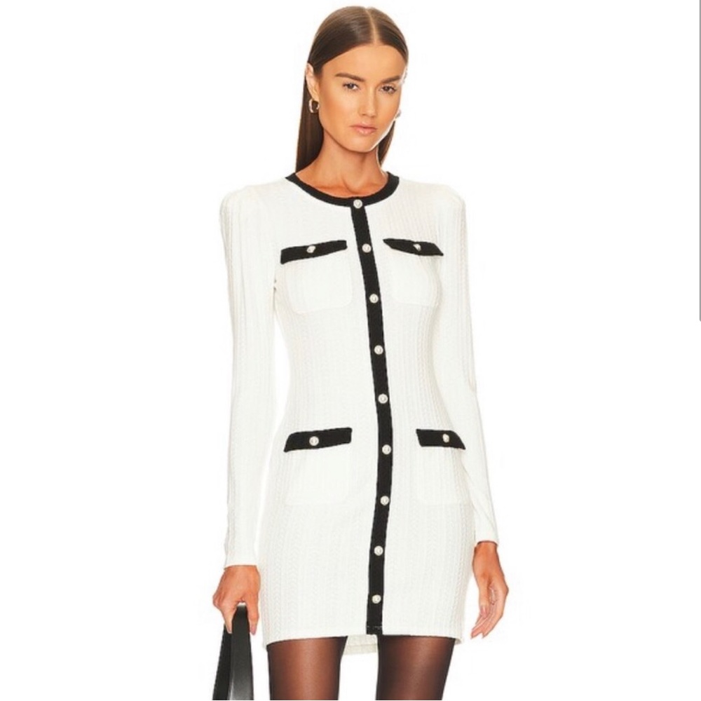 Majorelle Pearl Mathilda Mini Dress in Oat Milk